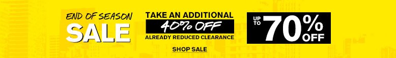 End Of Season Sale | Take an additional percent of already reduced clearance!