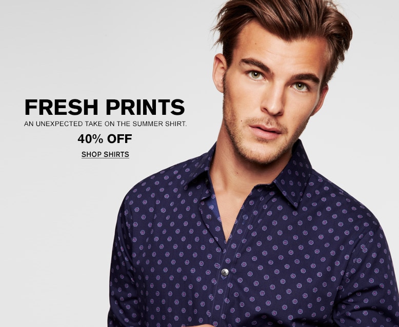 Fresh Prints | An unexpected take on the summer shirt | 40% Off