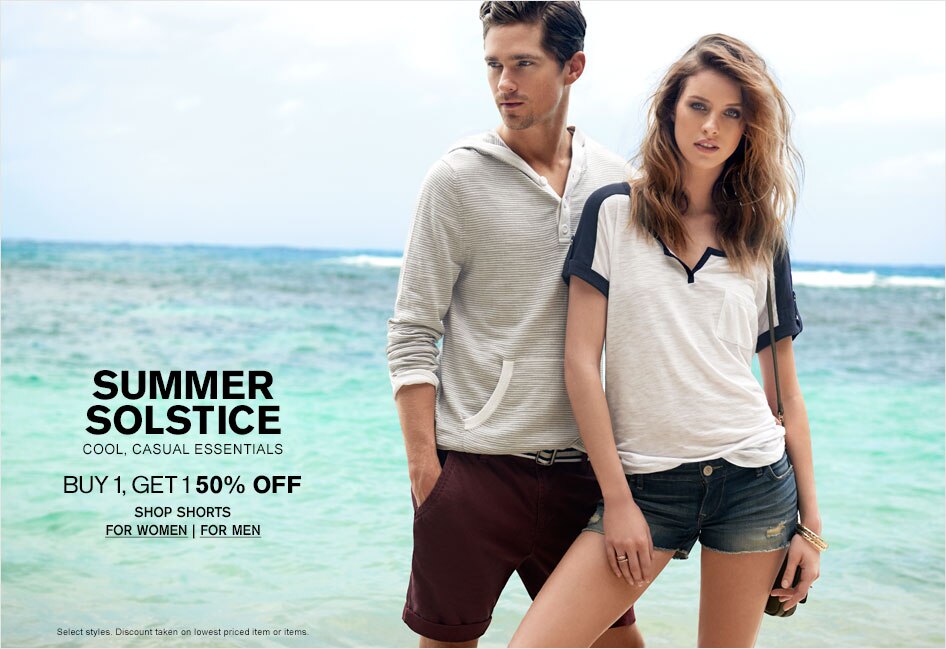 Summer Solstice | Cool, Casual Essentials | Buy 1, Get 1 50% Off