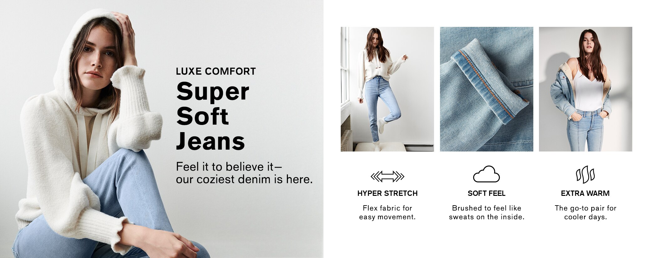 jeans with sweatpants inside