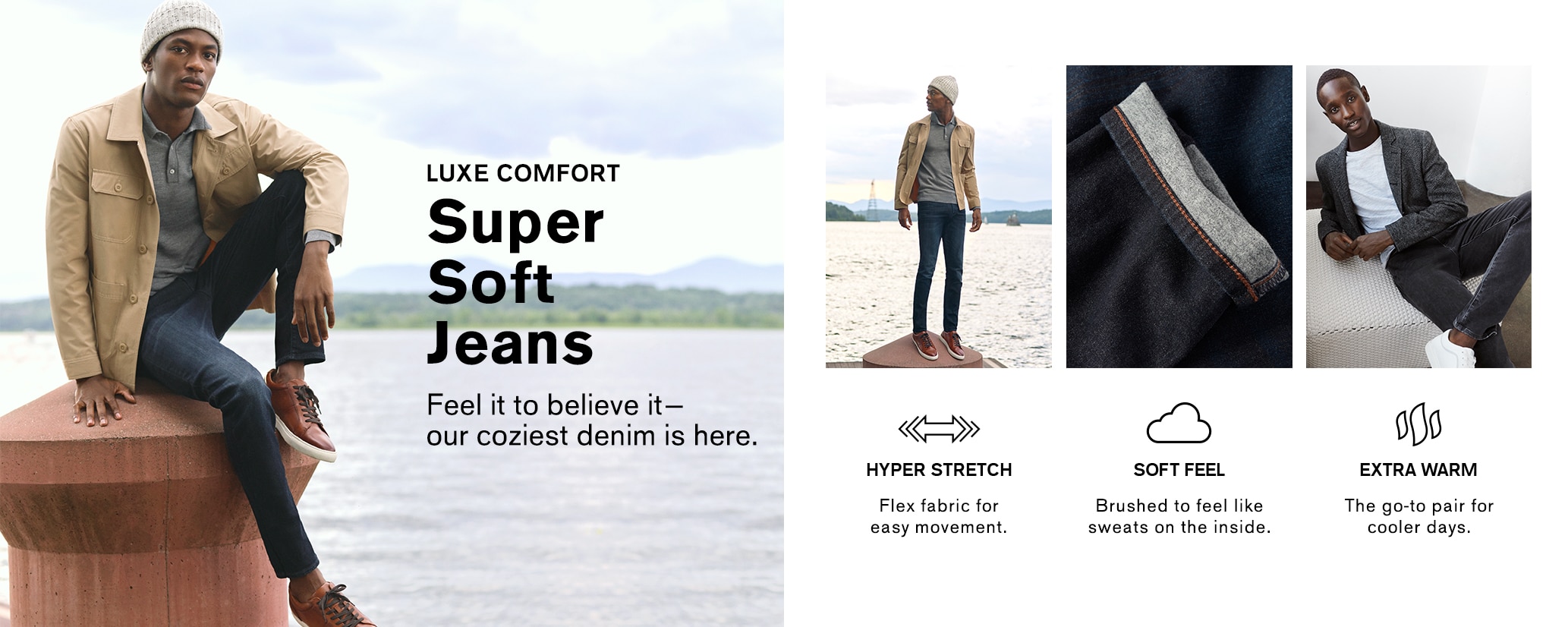 men's super soft stretch jeans