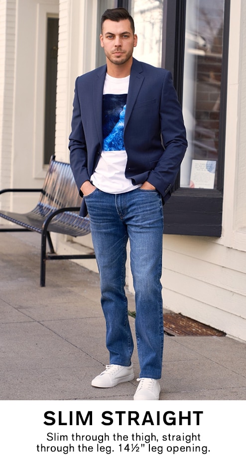 Men's Slim Fit Straight Leg Jeans - Express