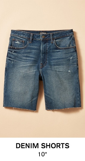 Express mens jean shorts on sale