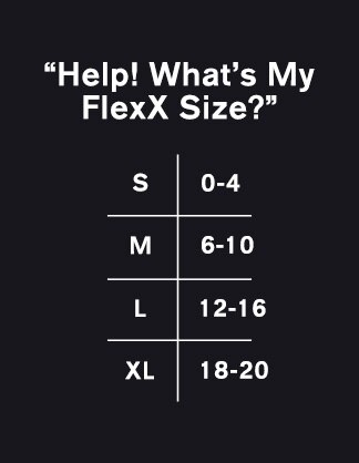 The flexx size chart shop