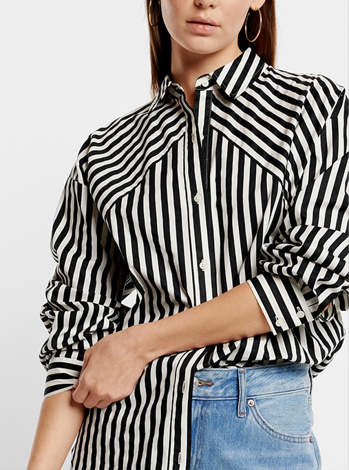 How to Style An Oversized Button Up Shirt Express