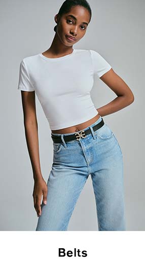 Women's white discount belts for jeans