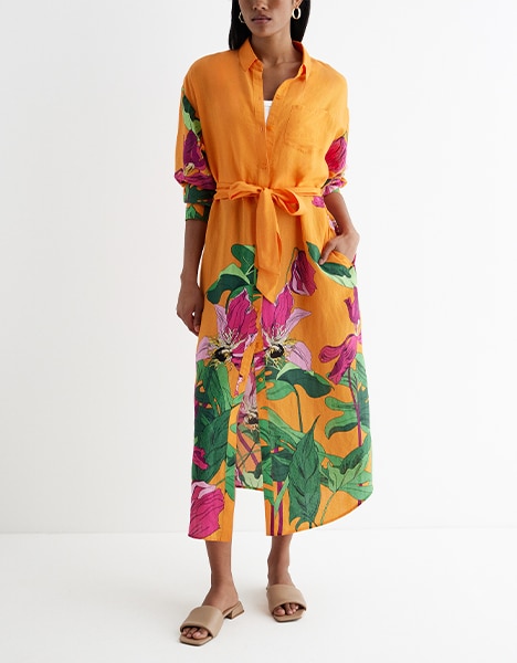 slim fit dress slacks Isabella Green Floral Maxi Dress main image 1
