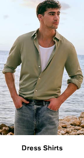 green emerald velvet dress Non-Iron Cotton Stripe Dress Shirt with Contrast Trim main image 1