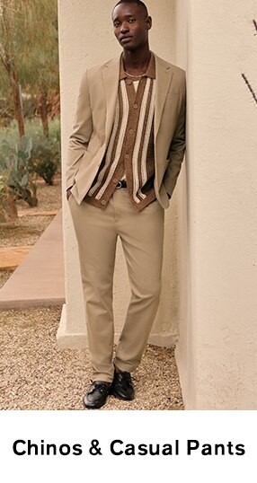 sachin and babi light blue dress Men's Beige Dress Pants